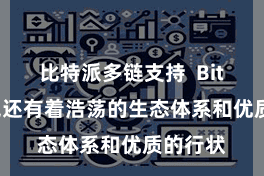 比特派多链支持  Bitpie钱包还有着浩荡的生态体系和优质的行状