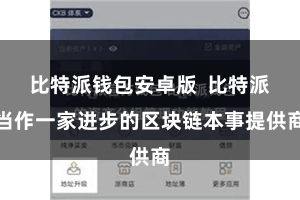 比特派钱包安卓版  比特派当作一家进步的区块链本事提供商
